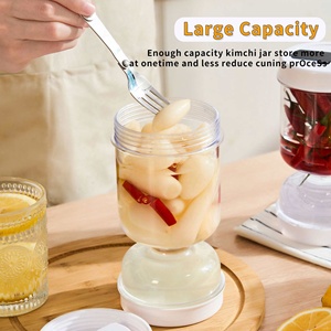Gran oferta, tarro de pepinillos de separación seca y húmeda, tarro de pepinillos de reloj de arena, contenedor de almacenamiento de alimentos, <span class=keywords><strong>aceitunas</strong></span> selladas para el hogar, cocina, PC, fiesta, 10 Uds. - Product Image 3
