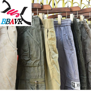 กางเกงคาร์โก้ Thrift Gracer สำหรับทุกเพศ ฤดูร้อน ผ้าโพลีเอสเตอร์/ผ้าฝ้าย ทุกขนาด เสื้อผ้ามือสองแบบมัด จากกวางตุ้ง - Product Image 3