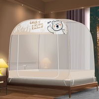Moustiquaire de yourte mongole sans installation, pliable, anti-poussière, sans fond, avec fermeture éclair, pour usage domestique et en dortoir, modèle d'usine, pour l'exportation