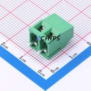 MX128L-5.08-02P-GN01-Cu-Y-A Screw Terminal Block Through hole Component (THT),P=5.08mm Connector 1x2P 5.08mm Green Through Hole - Product Image 1