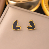 Vente en gros de bijoux de luxe hypoallergéniques tendances personnalisés boucles d'oreilles en acier inoxydable plaqué or 18 carats, étanches pour femme