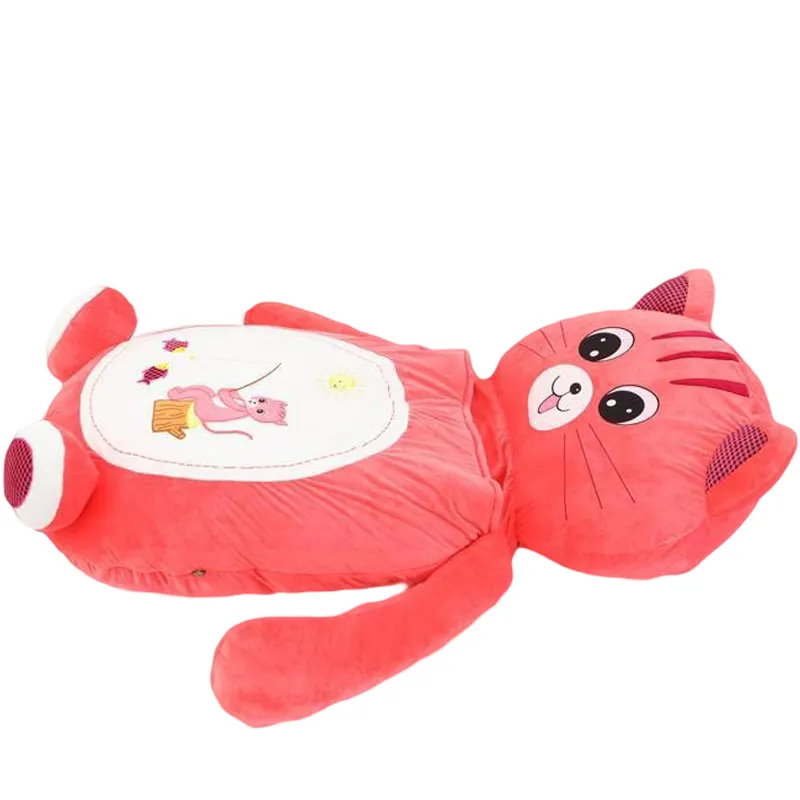 Vente en gros lit en peluche ours paresseux lit en peluche personnalisé en forme d'animal en peluche lit en sac en peluche géant paresseux en peluche