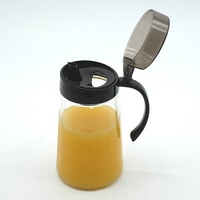 Pot en verre de 600 ml et 700 ml pour jus et huile avec bec verseur et couvercle à clapet
