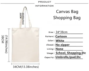 Sac fourre-tout en toile Helluva <span class=keywords><strong>Boss</strong></span> pour femmes, sac de shopping écologique, grand sac à bandoulière pour enfants, sac de shopping de dessin animé comique, cadeau - Product Image 6