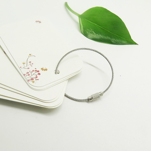 Yiwang thiết kế thời trang 120 mét kim loại bạc thép không gỉ Wire Rope Keychain - Product Image 5