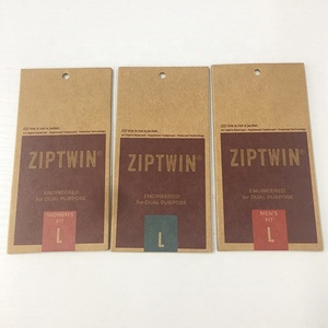 Chất Lượng Cao Tái Chế Dập Nổi Bạc Logo Đen Giấy Hangtags <span class=keywords><strong>Swing</strong></span> Tags Cho Quần Áo - Product Image 2