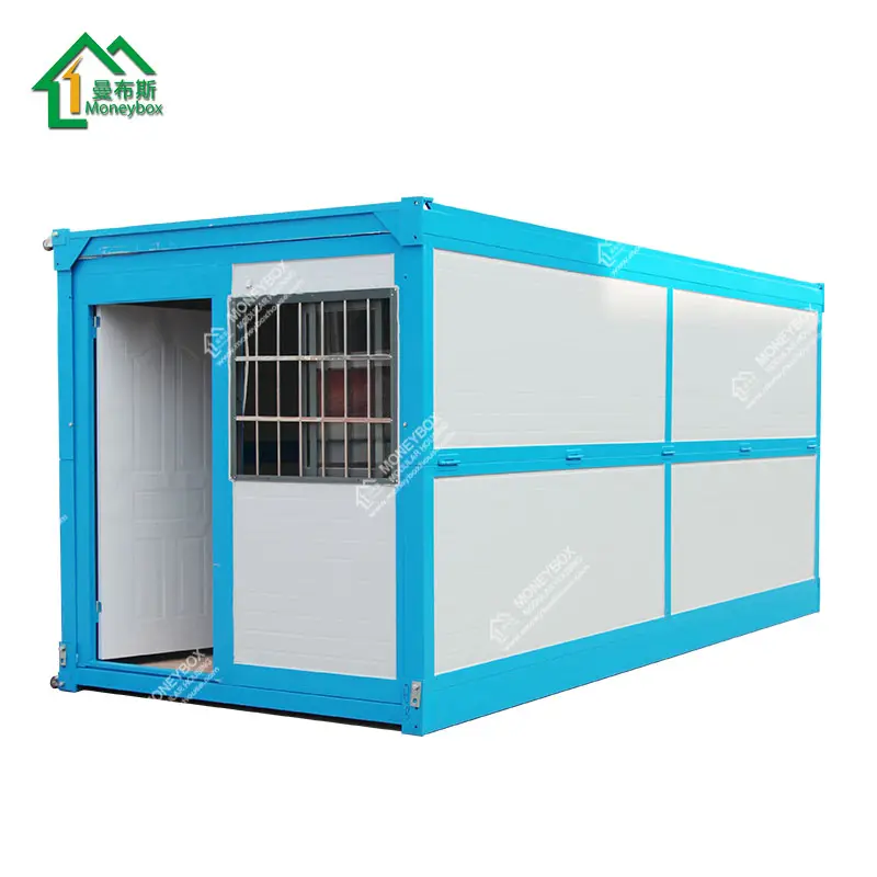 8 mins to install folding container house,20ft collapsable container van for sale