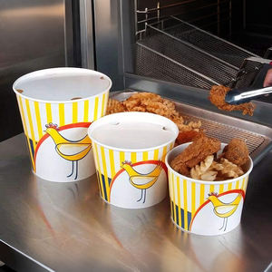 <span class=keywords><strong>Seau</strong></span> en papier pour pop-corn et poulet frit de qualité alimentaire 85oz 130oz, logo personnalisé imprimé, emballage jetable pour poulet frit, directement de l'usine - Product Image 2