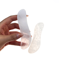 Planche de massage facial Gua Sha en quartz naturel de qualité supérieure, polie à la main, outil de beauté en cristal, pierre de raclage, OEM, marque privée