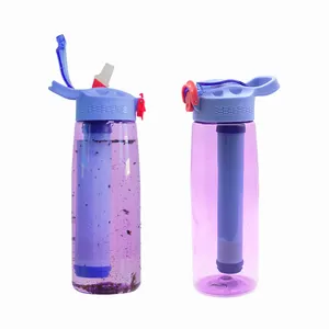 Filtering Water Bottle Filter Travel Accessory for Safe Drinking Camping Water Purifier