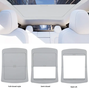 Pare-soleil électrique en forme de Y compatible avec <span class=keywords><strong>Tesla</strong></span> 3/Y, pare-soleil isolant thermique, toit ouvrant écologique en polymère composite nid d'abeilles - Product Image 2
