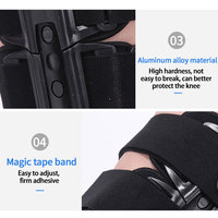 Attelle de jambe réglable pour rééducation des fractures, fixation à boucle et crochets, support médical pour genou adulte