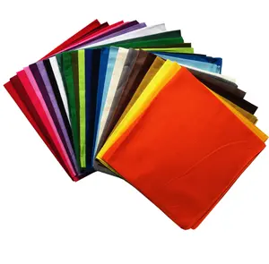 UFOGIFT Phong Cách 100% Màu Rắn In Tùy Chỉnh Vuông Bông Trống Bandana