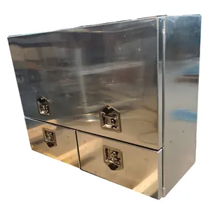 صناديق الأدوات الألومنيوم مع أدراج صندوق أدوات شاحنة أجزاء الجسم انزلاق صندوق تخزين - Product Image 3