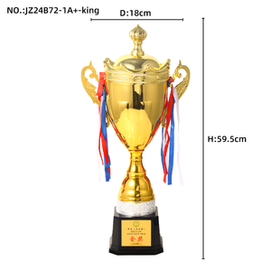Échantillon personnalisé d'usine et trophée de coupe de conception gratuite avec couronne Top Cap Silver Raised Base Popular World Sport Events Cup Trophy Metal - Product Image 6