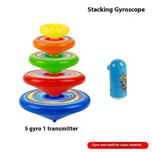 Jouet en plastique rotatif amusant à plusieurs niveaux empilés, mini toupie avec fonction <span class=keywords><strong>de</strong></span> combat - Product Image 6