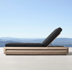 Chaise longue <span class=keywords><strong>de</strong></span> piscine en teck moderne pour le <span class=keywords><strong>soleil</strong></span> et les loisirs en extérieur - Product Image 4