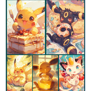 JPS Karte Festival de Comida Chino de <span class=keywords><strong>Pokémon</strong></span> Parte 2, Caja Sorpresa de Cartas Coleccionables A5 con Estampado Dorado, Regalo, Caja de Sobres de <span class=keywords><strong>Pokémon</strong></span> - Product Image 4