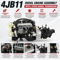 Moteur diesel SCDC ISUZUU 4JB1T 4 cylindres avec boîte de vitesses manuelle à 5 rapports, ensemble moteur complet 2 roues motrices pour camion utilitaire léger