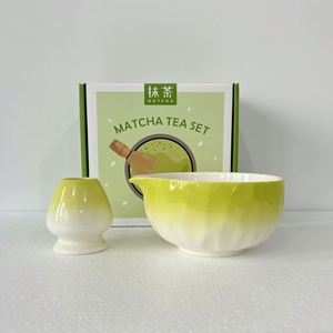 Juego de Tazas de Cerámica con Logotipo Personalizable, Juego de Matcha con Batidor de Bambú, Cuchara, Cucharilla de Té, Alta Calidad, 2 Piezas, Caja de Regalo - Product Image 2