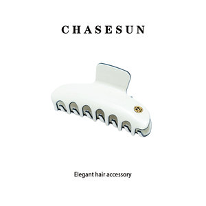 White Acetate Hair Claw Milky White Oblique Teeth Grip <b>Clip</b> For Women Daily Use Headdress Accessory - Product Image 4
