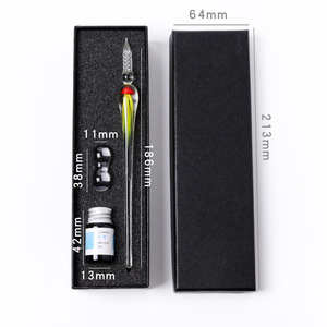 Pluma de Cristal con Diseño Floral, Estilo Pétalo de Jaspe, para Caligrafía Japonesa, Juego de Escritura Artística, Pluma Estilográfica - Product Image 1