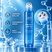 Sérum capillaire au peptide de cuivre AHK-Cu et GHK-Cu, marque privée, soin ciblé en roll-on, hydratation légère et sensation de fraîcheur 30 mL