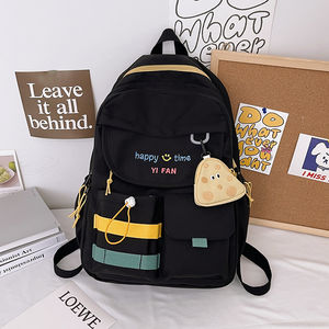 סגנון יפני חמוד עיצוב פנים קיבולת גדולה תיק גב עבור בנות תיכון תיק תלמיד גבוה פשוט ערך גבוה - Product Image 6