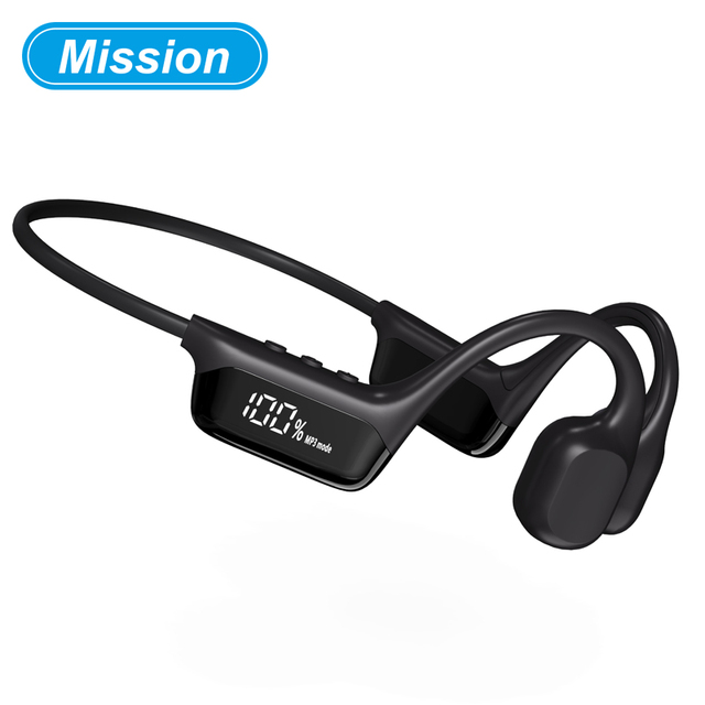 Bone Conduction Headphones IPX8 Waterproof Open Ear Wireless Earphones  15.3mm Speaker Sports Earphones with Mic for Swimming