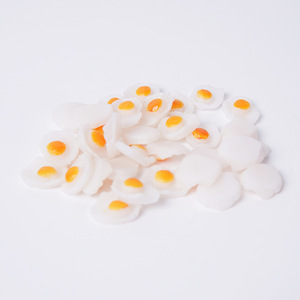 Modelo de Huevo Frito en Miniatura de PVC, Accesorios de Material de Comida Simulada Hechos a Mano, Mini Juguete de Huevo Frito - Product Image 5