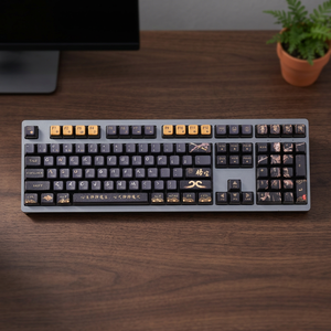 Nouveau clavier mécanique silencieux à trois modes, 108 touches pleine taille, avec axe Kailh, rétroéclairage LED, hot-swappable, USB Type-C, pour le gaming - Product Image 1