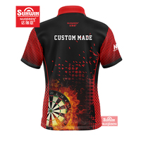 Camisa de dardos personalizada para hombre, Jersey de Polo de dardos con cremallera, camisa de Club de dardos de alta calidad, diseños que se ofrecen por sublimación, 5 días