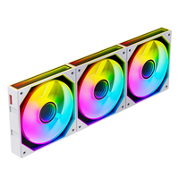 Ventilador de Refrigeración para PC XINMAI de 120 mm, Magnético, con Cadena Daisy, Blanco, ARGB, PWM, Modular, OEM, ODM