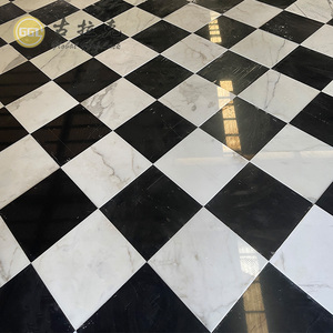 Piastrelle in Marmo Bianco Naturale, Lastre Calacatta, Piastrelle per Pavimenti, Piastrelle in Marmo Nero Marquina - Product Image 5