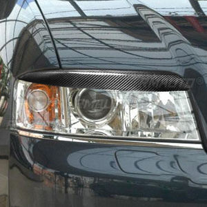 1 par de cubiertas decorativas para faros delanteros de coche, de fibra de carbono real, para Audi A6 C6 2004 2005 2006 2007 2008 2009 2010 2011 - Product Image 6