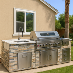 Youya New Design Custom Patio/backyard Outdoor Kitchen Design Ss304 Outdoor Kitchen Bbq With & Kamado Kitchen Outdoo - Product Image 3