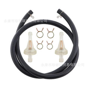 Kit de filtre à carburant pour moto Chaocheng, avec tuyau noir de 1 m, 6 attaches, 2 filtres, pièce de rechange en cuivre - Product Image 1