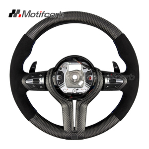 Volant en fibre de carbone texturé sur mesure pour BMW 330i 440i M2 M3 M4 M5 F10 F30 X3 X5 F15 F16 F18 Série F 2010-2018 - Product Image 1