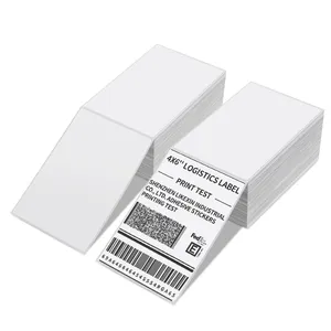 定制标志4x6空白贴纸直印a6热运输标记纸标签卷风扇折叠包装标签150