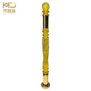 Su misura di lusso oro decorativo acrilico scala in plastica trasparente acrilico corrimano balaustre per Villa moderna personalizzata - Product Image 1