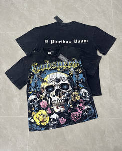 Camisetas de Hombre de Algodón Orgánico Premium OEM, Corte Cuadrado, Estampado Gráfico DTG Personalizado, Estilo Vintage de Alta Calidad - Product Image 3