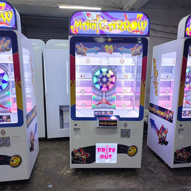 Noqi Coin Operated Skill Prize Gift Game Vending Machine with UK Plug Customized Magic Arrow Arcade Game