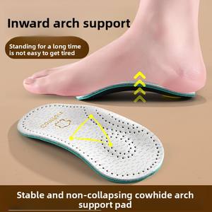 Sol Sepatu Ortopedi untuk Pria dan Wanita dengan Kaki Rata, EVA Bernapas, Kulit PU, Penyerap Keringat, Penghilang Bau, Penyangga Lengkung Kaki - Product Image 2