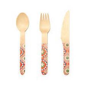 Ensemble de couverts de luxe légers et écologiques, ustensiles de cuisine classiques en bois naturel pour la maison, les restaurants, les mariages, les hôtels - Product Image 5