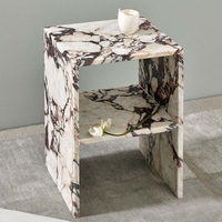 Table d'angle en marbre Calacatta Violet naturel de luxe 100% italien, prix d'usine SAIDKOCC, décoration pour la maison, la villa, l'hôtel