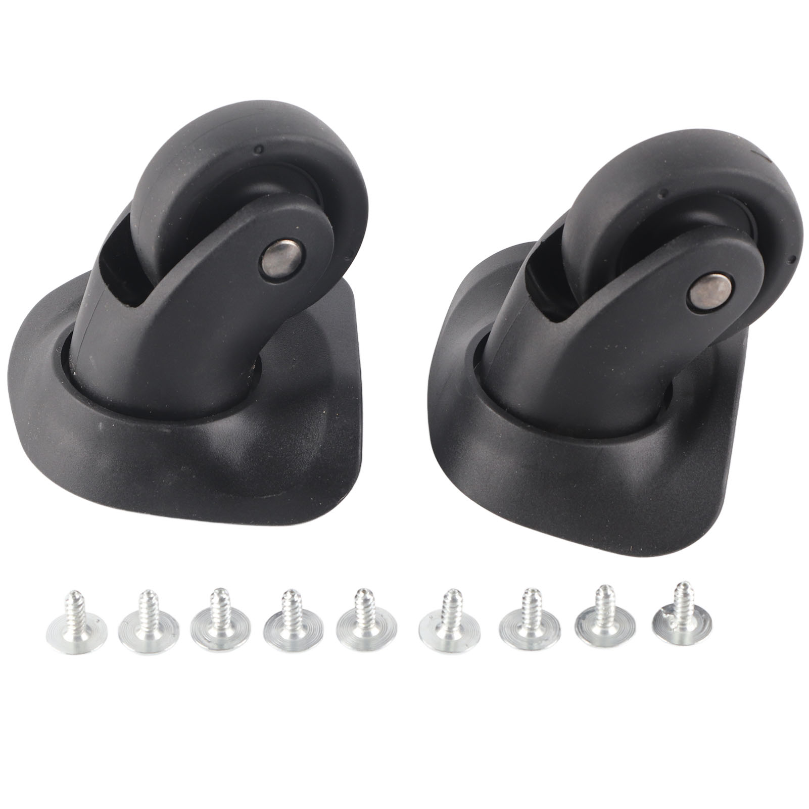 Paire De Roues Pour Valise - Silencieuses, Pivotantes, Remplacement, A60, Universelles, Noires