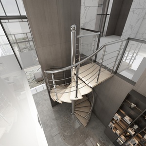 Escaleras para Espacios Pequeños, Escalera Curva para Villa, Escalera <span class=keywords><strong>de</strong></span> Mármol, Escalera con Barandilla <span class=keywords><strong>de</strong></span> Vidrio, Escalera <span class=keywords><strong>de</strong></span> Caracol, Escalera <span class=keywords><strong>de</strong></span> Ático <span class=keywords><strong>de</strong></span> <span class=keywords><strong>Segunda</strong></span> <span class=keywords><strong>Mano</strong></span> - Product Image 4