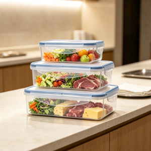 Ensemble de contenants alimentaires empilables hermétiques avec couvercles, boîte de préparation de repas étanche - Product Image 1