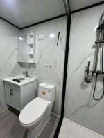 Kit de maison extensible en conteneur 20FT/30FT/40FT, maison préfabriquée avec fenêtres et portes (BLANC, 20FT)