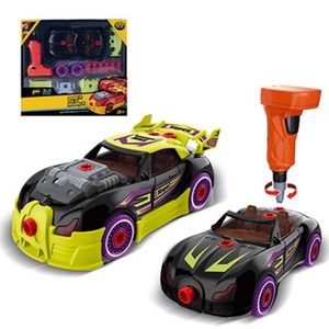 Jouet éducatif pour enfants, modèle de voiture en bois écologique à assembler et démonter soi-même, avec vis et écrous à sertir manuellement - Product Image 5